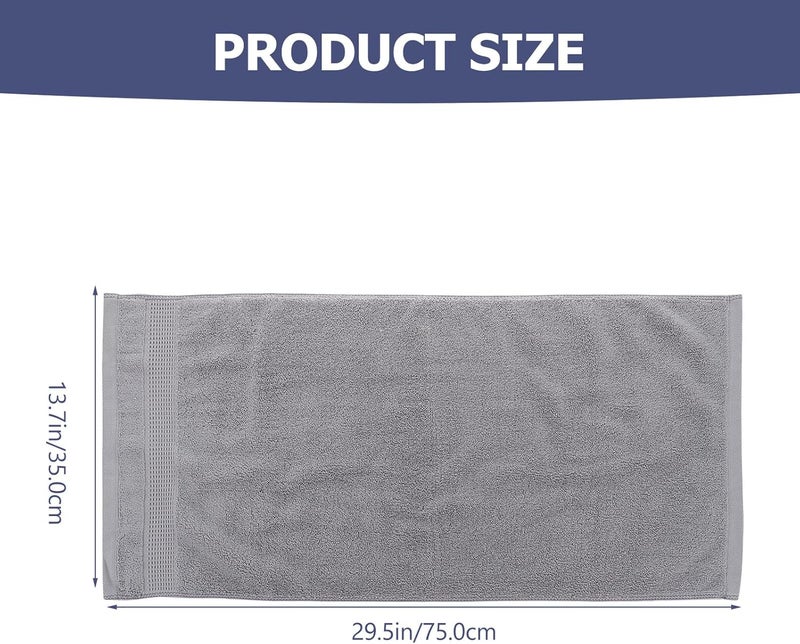 Zerodeko Cotton Facecloth Washcloth Towel Thickened Absorbent Grey Home Use Facial Bathroom Towel Soft - Image 2