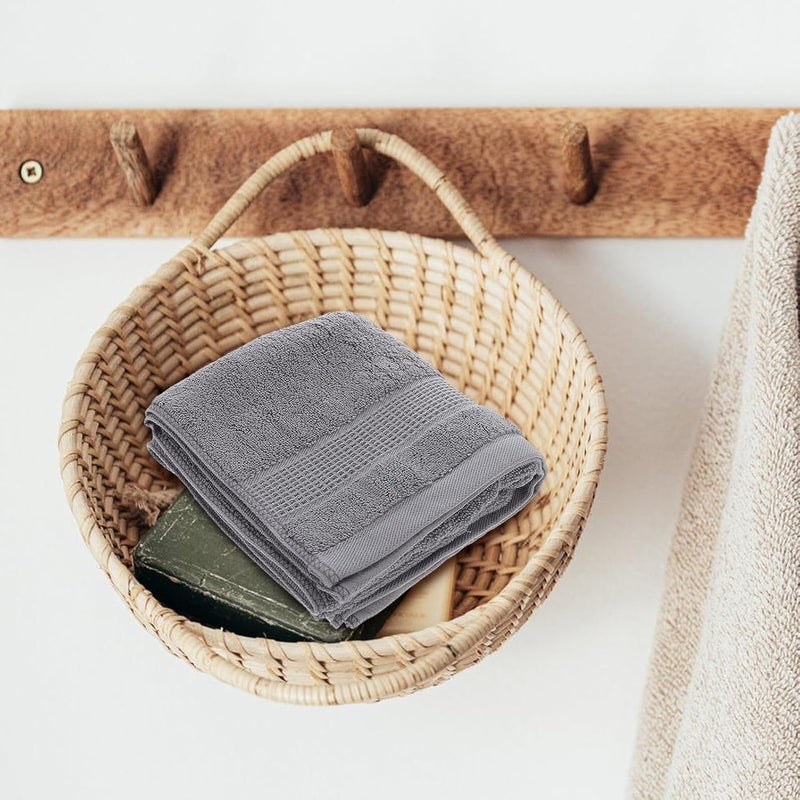 Zerodeko Cotton Facecloth Washcloth Towel Thickened Absorbent Grey Home Use Facial Bathroom Towel Soft - Image 5