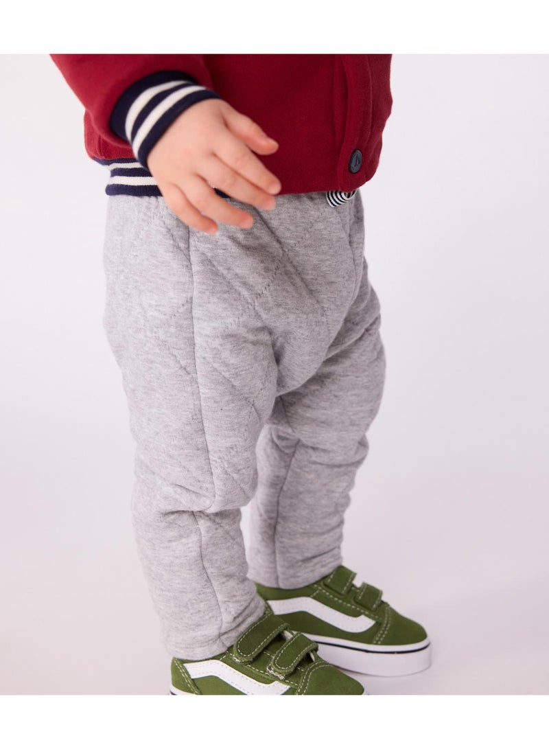 Petit Bateau Babies' plain thick cotton trousers - Image 4