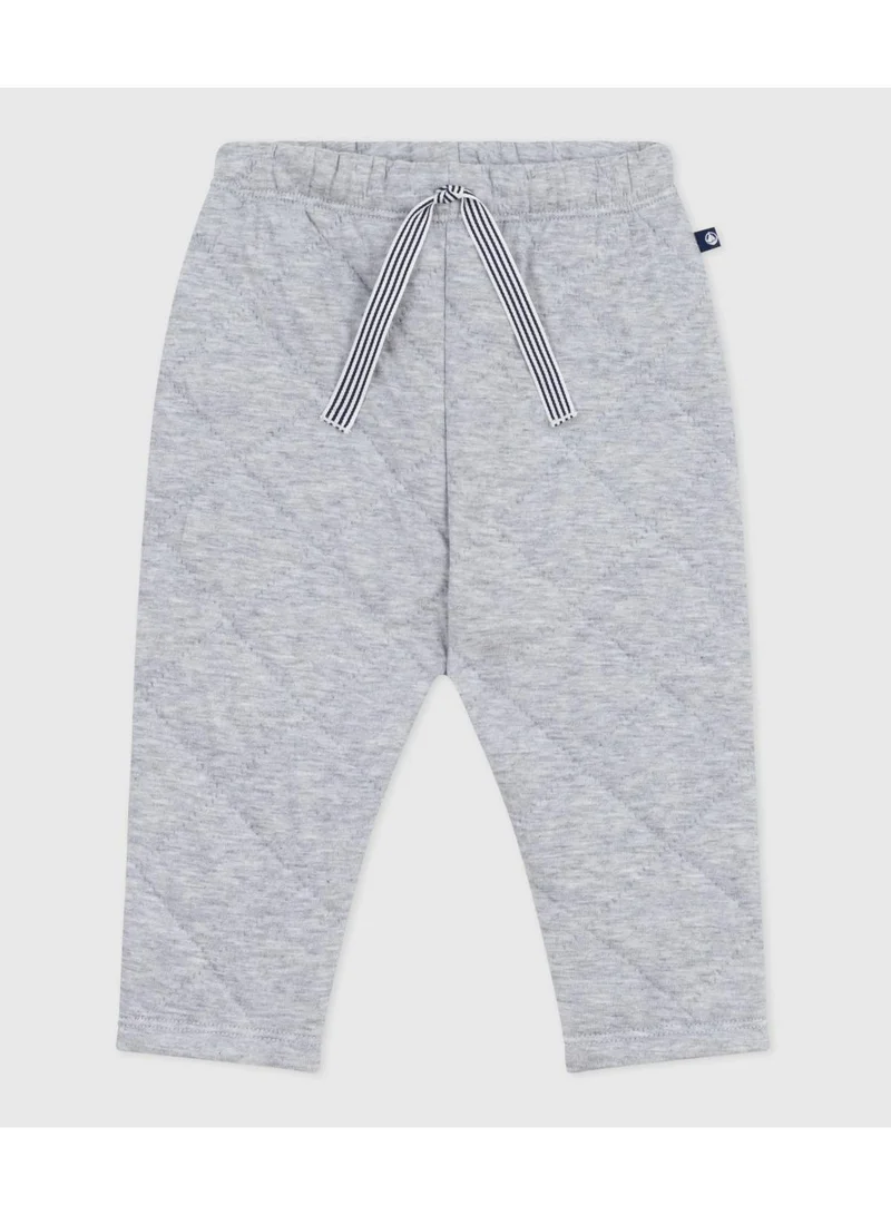 Petit Bateau Babies' plain thick cotton trousers
