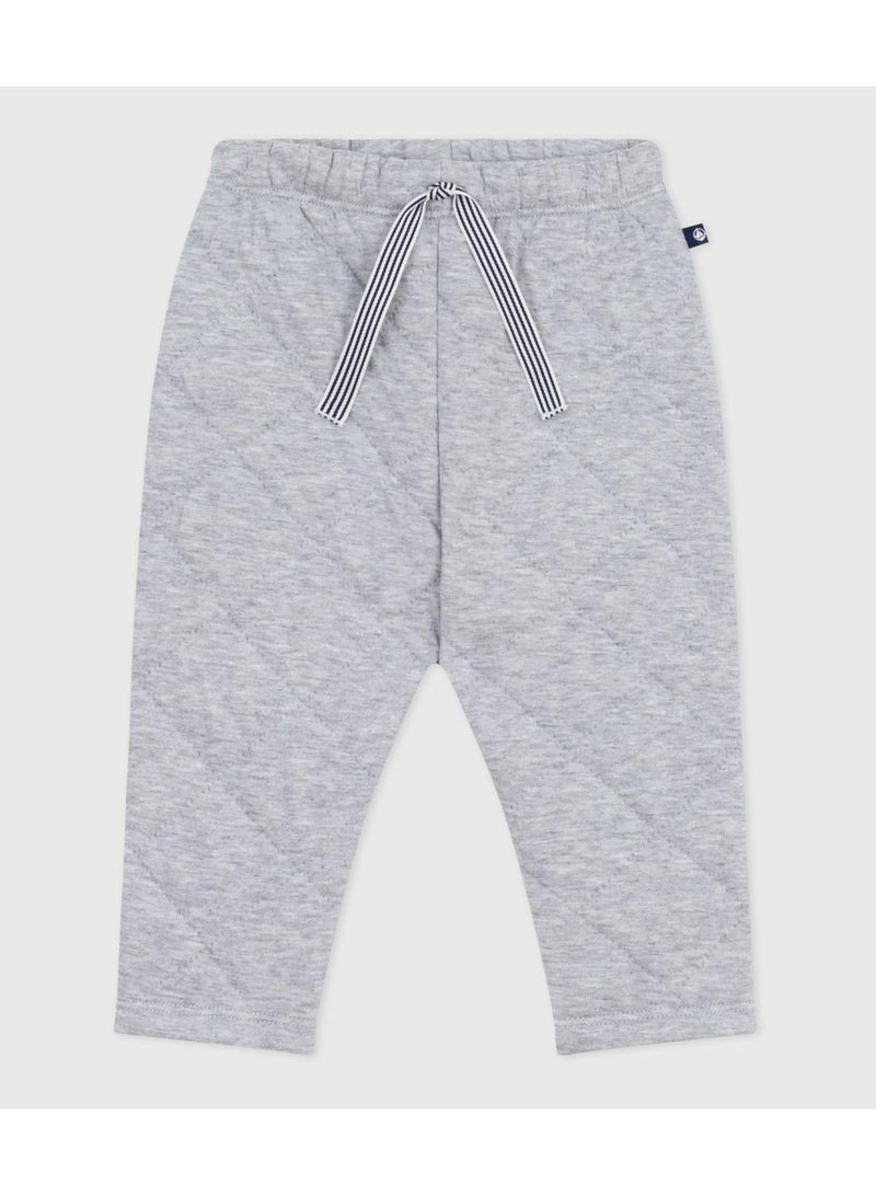 Petit Bateau Babies' plain thick cotton trousers - Image 1