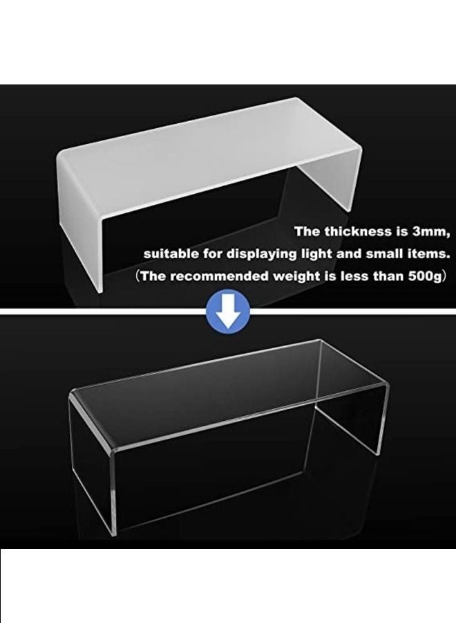 Arabest 5 Pack Clear Acrylic Display Risers, Jewelry Display Stand, Multi-Purpose Step Shelf for Collectibles, Figures, Cupcakes, Cosmetics, Retail Store & Home Decor - Image 5