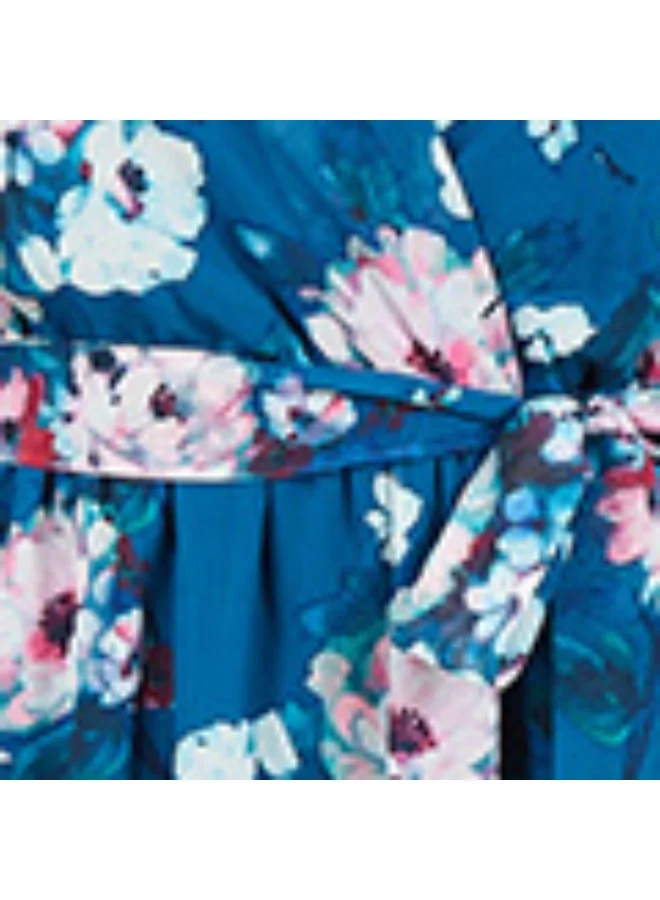 Yumi Floral Wrap Midi Dress