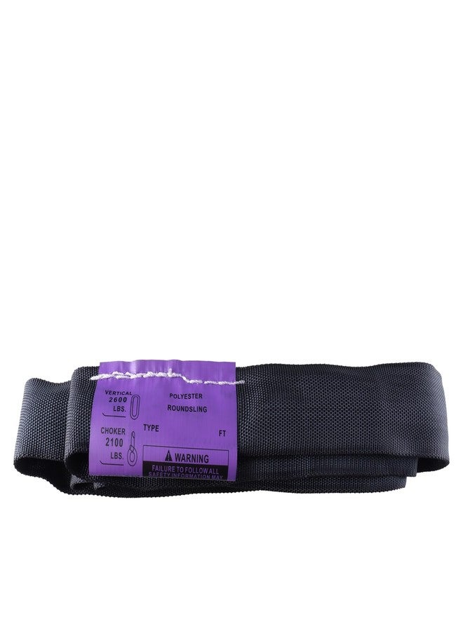 runner deer Black Spanset 10ft Endless Round Sling 2,600 lbs Vertical Capacity Polyester Lifting Strap for Aerial Hoop Lyra Silk Rigging Strage Light Video Use (Purple -Vertical Capacity 2,600 lbs, 10FT) - Image 1