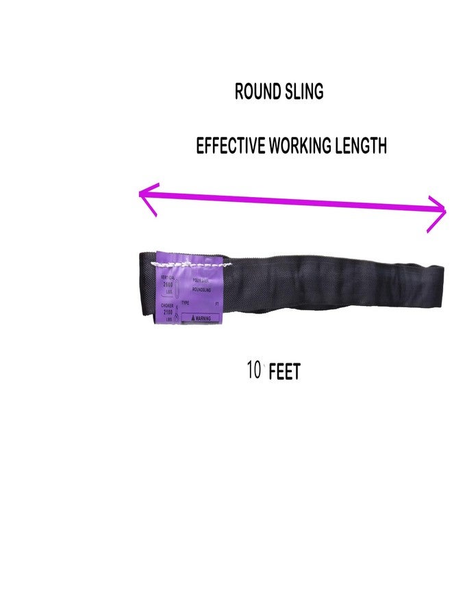 runner deer Black Spanset 10ft Endless Round Sling 2,600 lbs Vertical Capacity Polyester Lifting Strap for Aerial Hoop Lyra Silk Rigging Strage Light Video Use (Purple -Vertical Capacity 2,600 lbs, 10FT) - Image 3