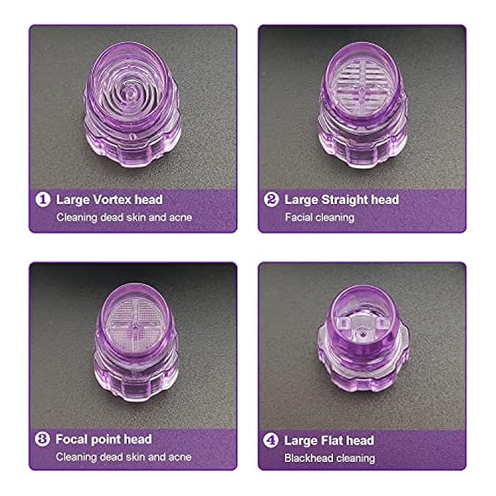 Elitzia Plastic Dermabrasion Microderma Heads Facial Aqua Peel Tips Water Peeling Caps Facial Care Skin Cleaning Tool Beauty Machine Replacement Spare Parts 8pcs Per Set（Purple） - Image 5