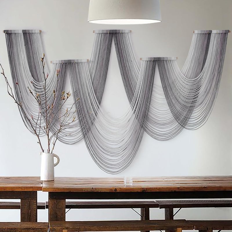 IOWER Large Macrame Wall Hanging Boho Wall Art Handmade Home Decor Dip-Dyed Macrame Wall Decor Wall Art Craftsmanship Fiber Art Boho Chic Wall Decor Modern For Bedroom Livingroom Backdrop - Image 2