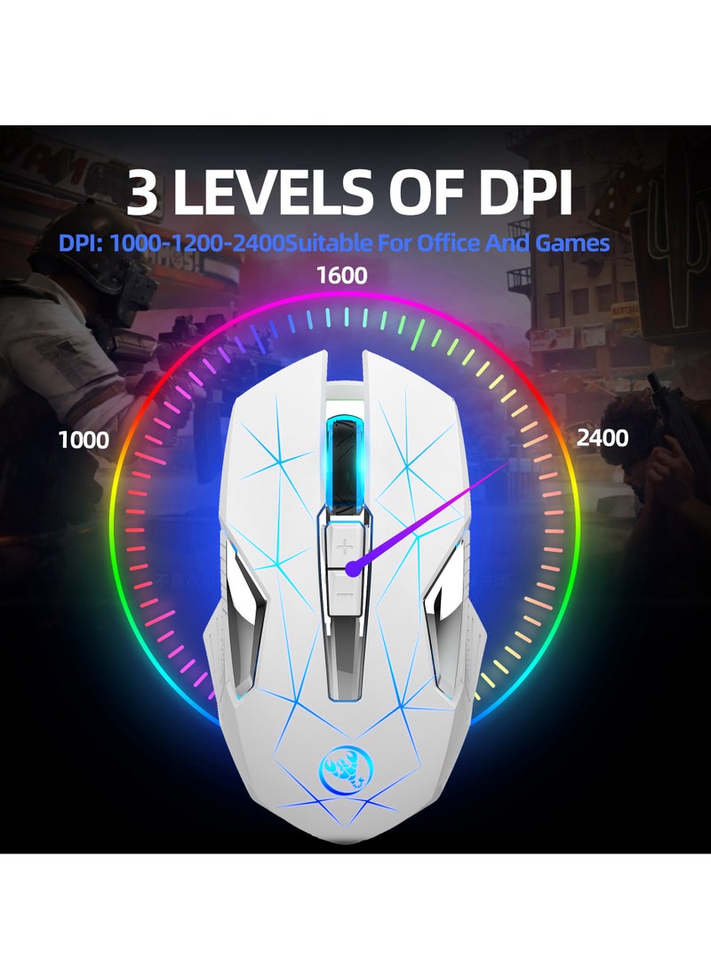 Wireless Gaming Mouse, Wireless Mouse For Laptop, 2.4G Portable Wireless Mouse Computer Mouse Wireless Wireless Mouse Gaming Laptop Mouse for Notebook, PC, Office Home Work - Image 3