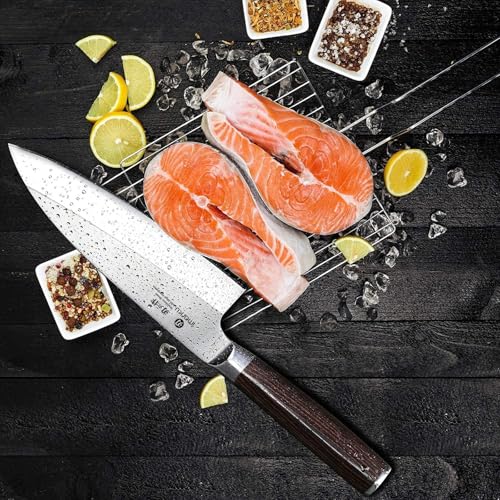 imarku 7 Inch Deba Knife,Ultra Sharp Sushi Knife,Ultimate Japanese Kitchen Knife with Stainless Steel Single Bevel,Fish Fillet Knifes for Fish Cutting with Ergonomic Wood Handle, Fathers Day - Image 2