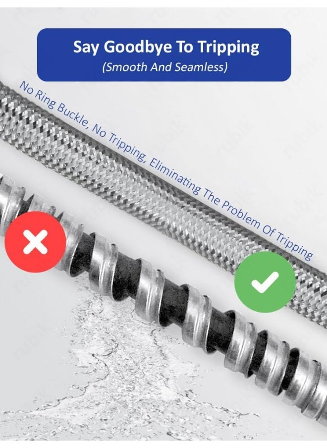 Rubik Shower Hose, 1.8 Meter Pvc Braided Shattaf Bidet Pipe With Metal Connector, High Pressure Anti-Twist Explosion-Proof For Toilet Handshower  - Image 4