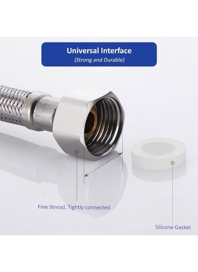 Rubik Shower Hose, 1.8 Meter Pvc Braided Shattaf Bidet Pipe With Metal Connector, High Pressure Anti-Twist Explosion-Proof For Toilet Handshower  - Image 3