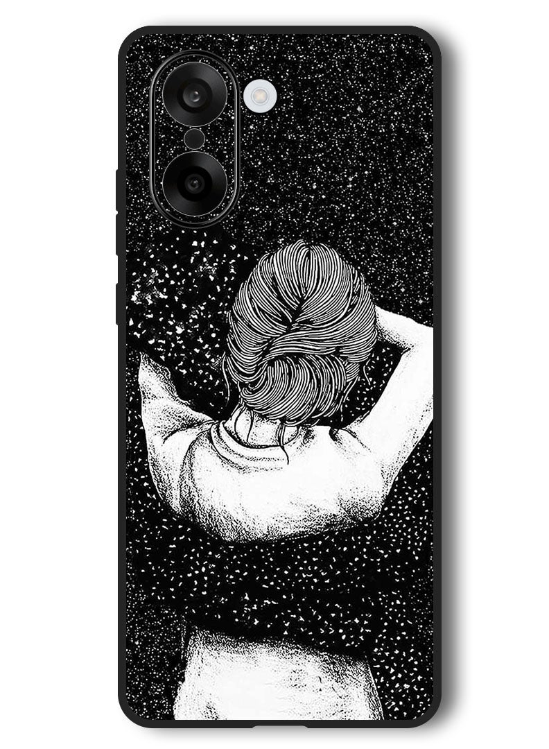 Theodor Case Compatible with OnePlus Nord CE 5 6.77 Inch Protection Shockproof Bumper Cover Night Imagination Of Girl - Image 1