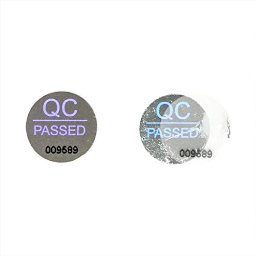 ILMBVM 1500pcs Silver High Security Seals Tamper Evident Sticker Warranty Void QC Passed Labels Hologram Stickers with Unique Serial Numbering 0.4Inch,GQYH - Image 3
