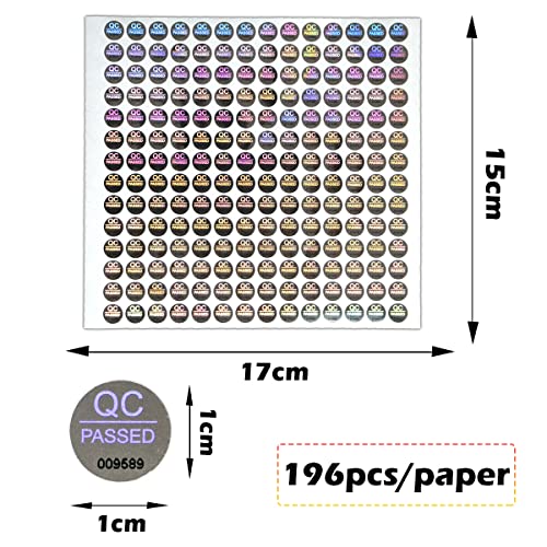 ILMBVM 1500pcs Silver High Security Seals Tamper Evident Sticker Warranty Void QC Passed Labels Hologram Stickers with Unique Serial Numbering 0.4Inch,GQYH - Image 4