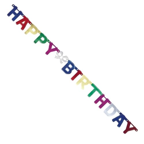 Unique Metallic Jointed Letter Banner  4 Multicolor 1 Piece