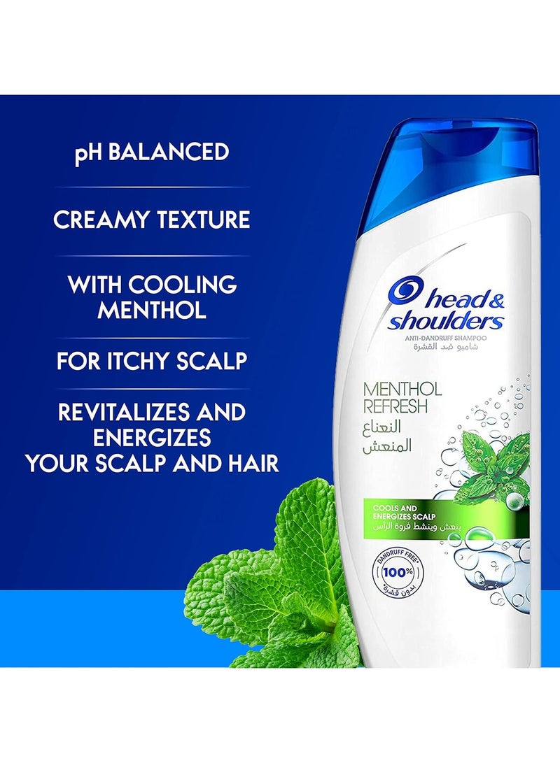 Head & Shoulders Menthol Fresh Anti-Dandruff Shampoo With Maxfoam Technology Dandruff Wont Come Back Cools And Energizes Scalp 350ml +350ml  - Image 4
