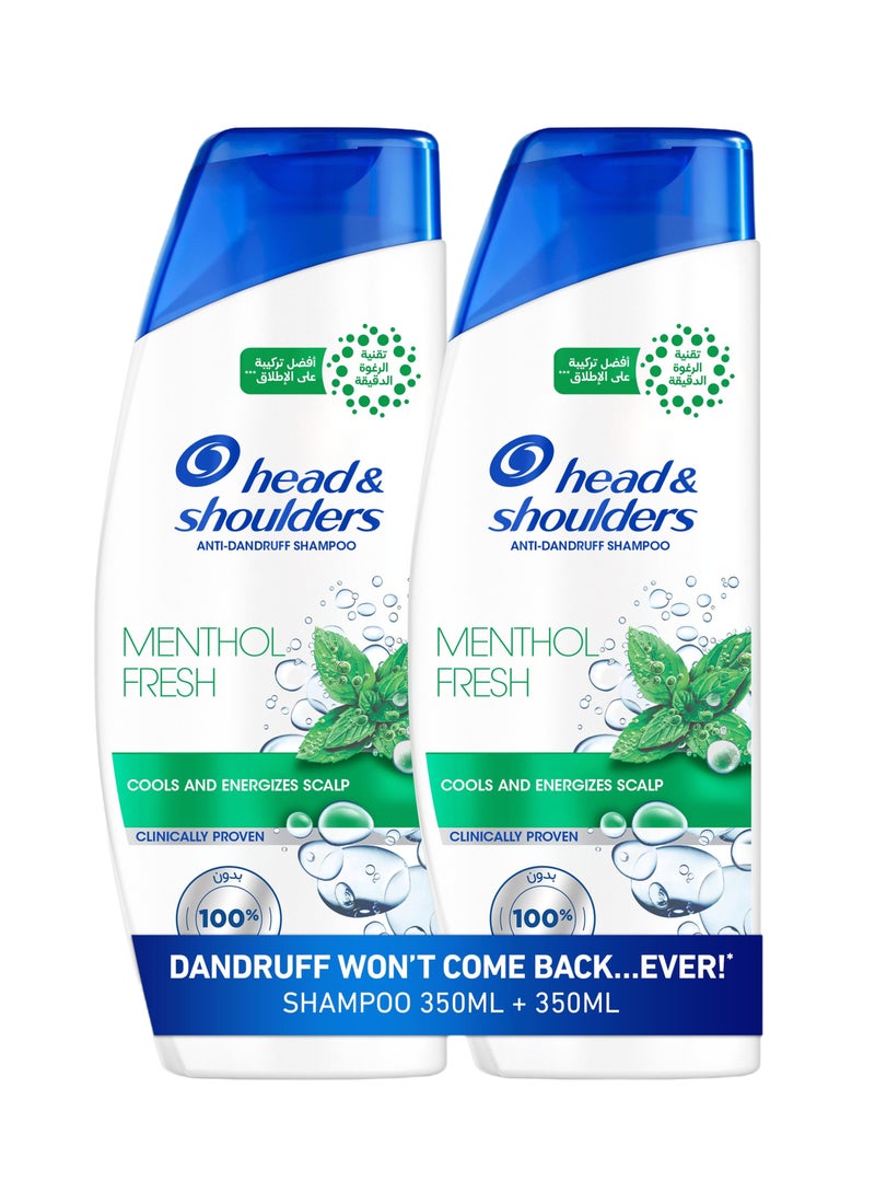 Head & Shoulders Menthol Fresh Anti-Dandruff Shampoo, with MaxFoam Technology Dandruff Won’t Come Back, Cools and Energizes Scalp, Clinically Proven - Image 1