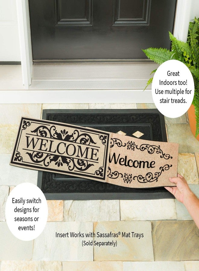 Evergreen Flag Cambridge Welcome Burlap Sassafras Switch Mat - Image 3