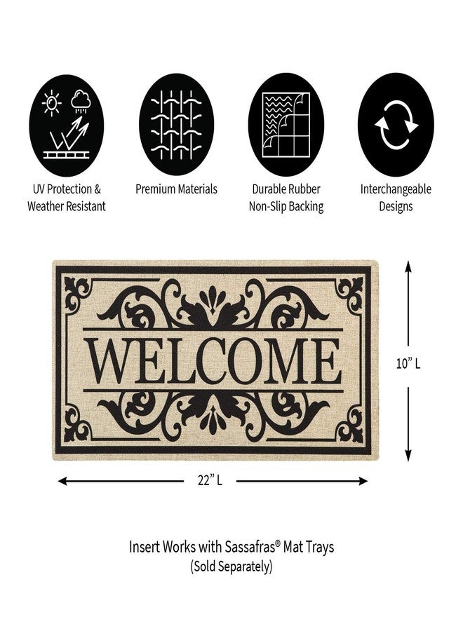 Evergreen Flag Cambridge Welcome Burlap Sassafras Switch Mat - Image 2