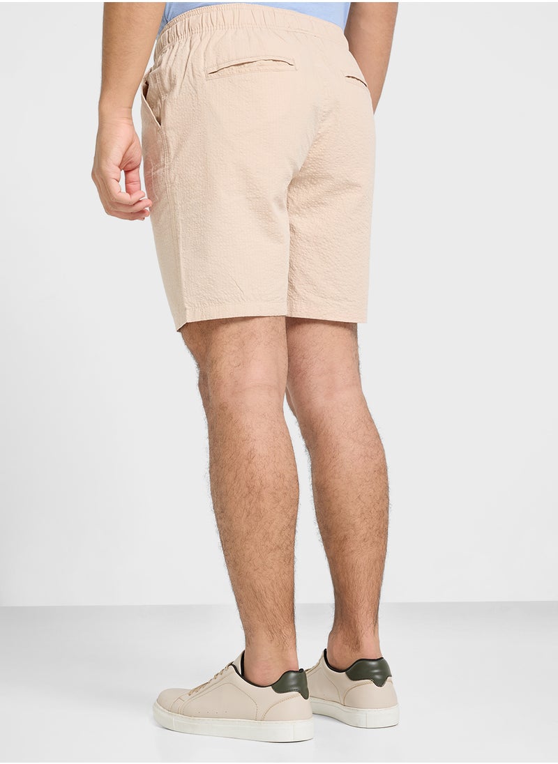 BRAVE SOUL - Chino Shorts with Elasticated Waist Drawcord - Image 1