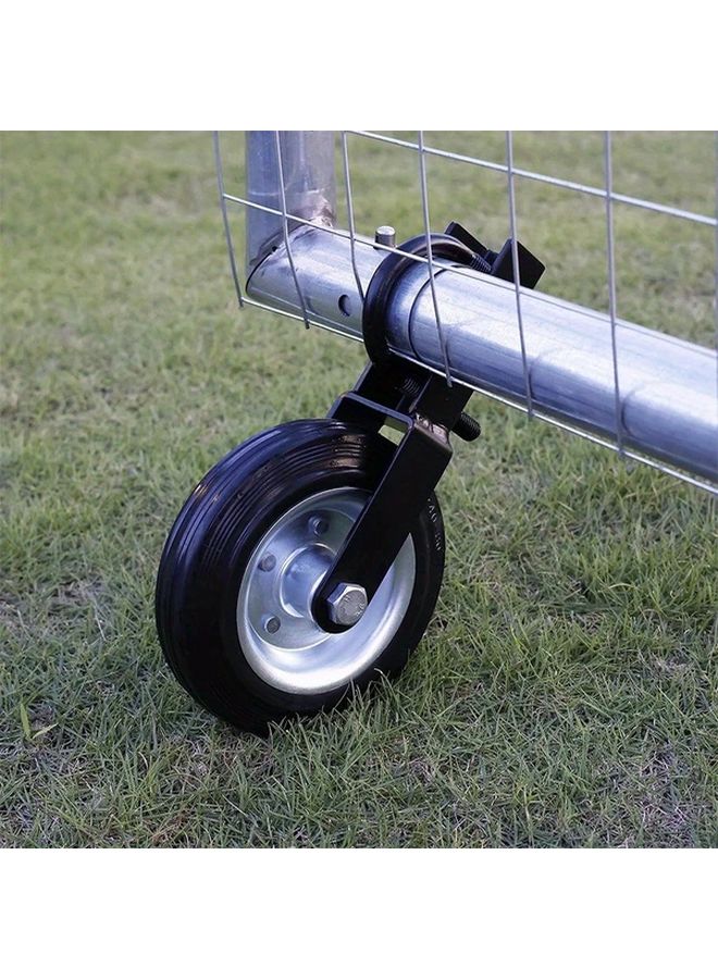 Black Heavy Duty Metal Farm Gate Foot Wheel For Outdoor Door And Fence - Image 4
