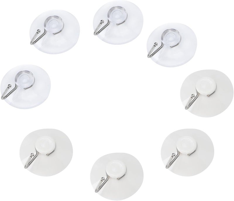 Healifty 16pcs Suction Cup Hooks Strong 4cm Vacuum Wall Hangers Waterproof Non-Marking Storage Hooks for Bathroom Kitchen Organization - Image 1