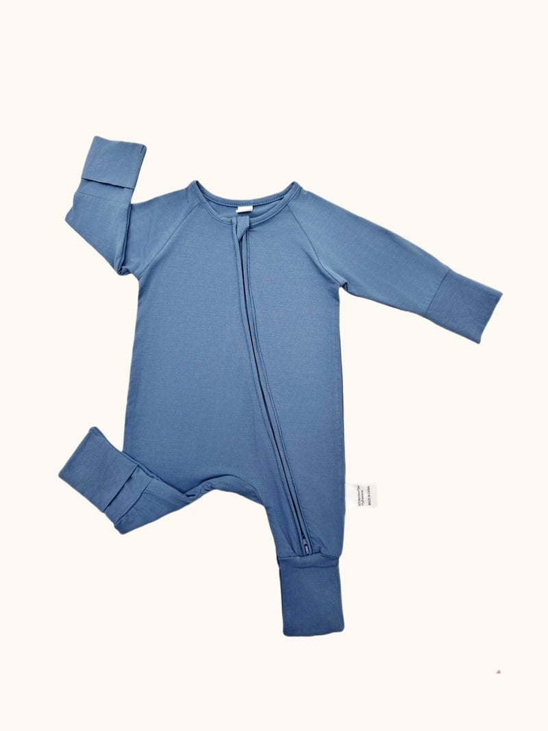 Bow Dream Baby Boy Romper Jumpsuit Bamboo Rayon Baby girl Clothes Baby Romper Clothing Newborn-24 Months Dusty Blue Rainbow Cartoon Mouse 18-24 Months - Image 4