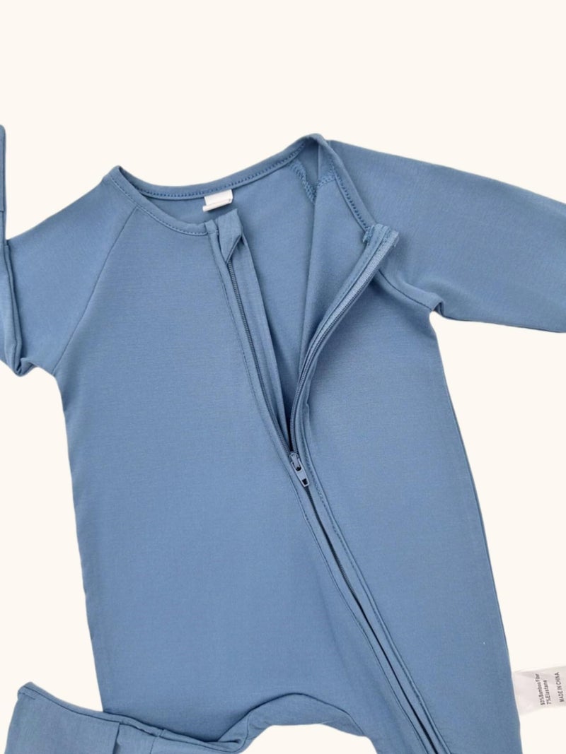 Bow Dream Baby Boy Romper Jumpsuit Bamboo Rayon Baby girl Clothes Baby Romper Clothing Newborn-24 Months Dusty Blue Rainbow Cartoon Mouse 18-24 Months - Image 5