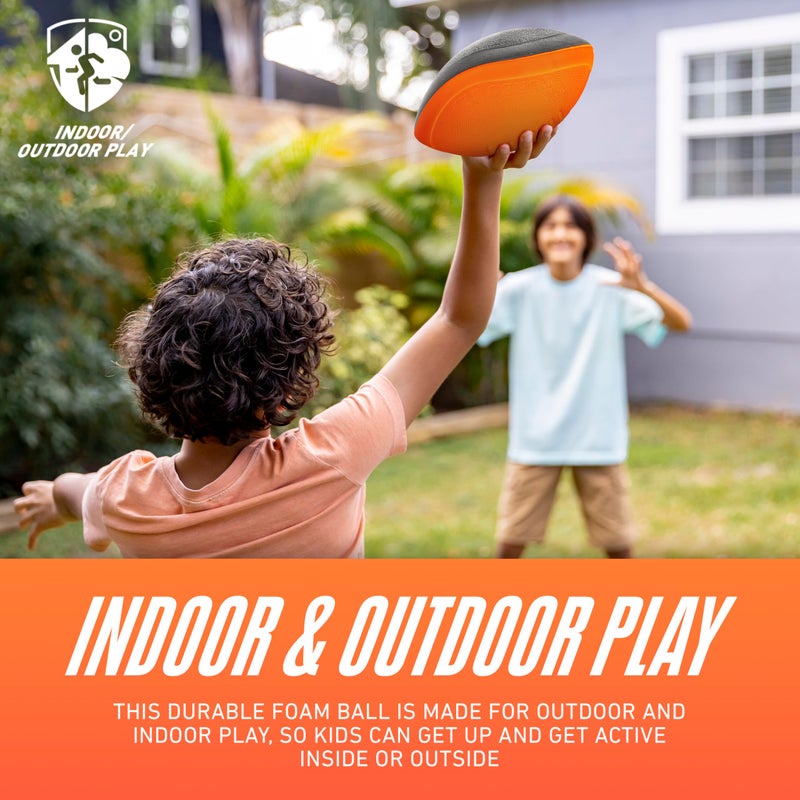 NERF كرة القدم الرغوية نيرف تيربو جونيور للأطفال - كرة القدم الرغوية الكلاسيكية للأطفال - كرة رغوية ناعمة داخلية + خارجية - كرة رغوية صغيرة ناعمة للأطفال - كرة القدم نيرف للأطفال - سهلة الرمي + الالتقاط لكرة القدم للشباب - Image 4