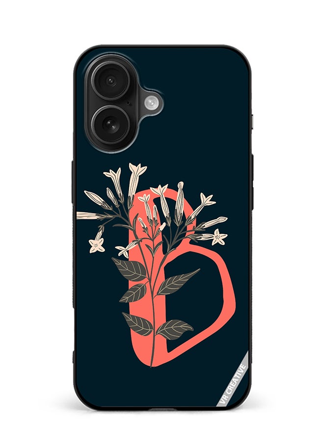 Protective Case Cover For Apple iPhone 16 Plus Alphabet B Design Multicolour