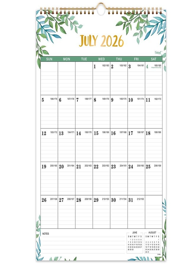 Coboll 2026-2027 Calendar - 2026-2027 Wall Calendar Vertical, July 2026 - December 2027, 12" x 17", Large Calendars 2027 with Julian Dates, Twin-Wire Binding - Image 1