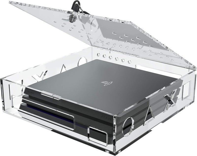 Skywin Acrylic Lock Box for PS4 Game Console - Secure and Protect Public Gaming Consoles - Compatible with Playstation, PS4 Slim, PS4 Pro - Image 1