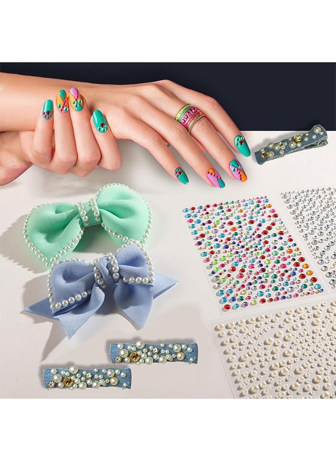 HY 4-Sheet Face Gems Self Adhesive Face Rhinestones for Makeup, Festival Jewels, Hair Gems, Rhinestone Stickers for Face, Eye, Makeup, Nail, Body, Crafts  - Image 3