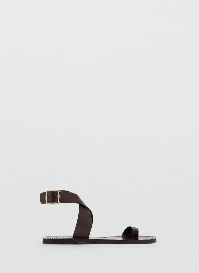 مانجو Flat Leather Sandal