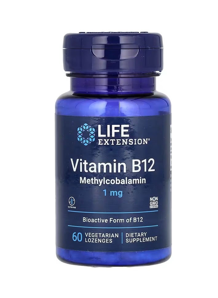 لايف إكستنشن فيتامين ب12 ميثيل الكوبالامين، 1 ملجم، 60 قرص نباتي للاستحلاب