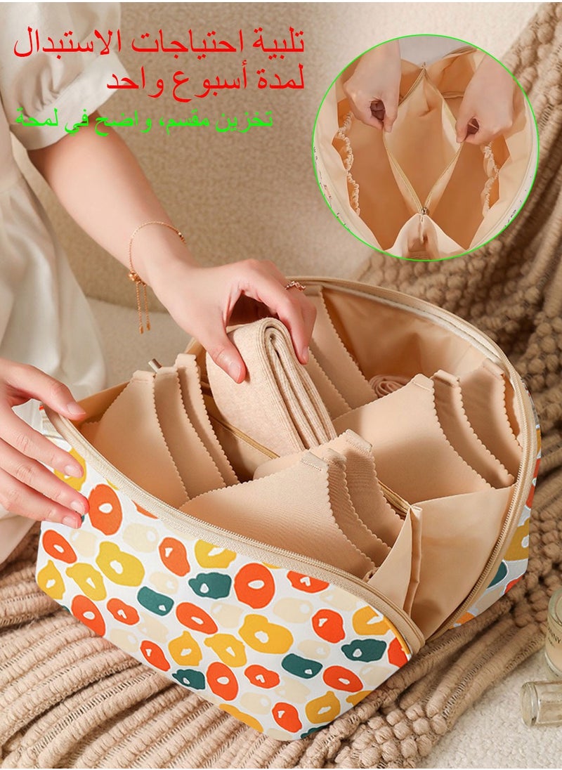 Syarme Underwear Organizer Bag for Travel, Large Travel Bra Underwear Storage Bag with Liner, Cube Multifunctional Travel Waterproof Pouch Cosmetic Bag for Travel  - Image 3