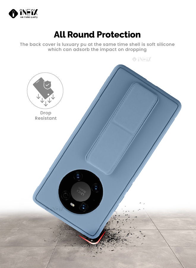 إينيكس جراب حماية 3 في 1 مغناطيسي ذو مسند للهاتف وسوار لأصابع اليد لهاتف هواوي ميت 40 برو ازرق سماوي - Image 5