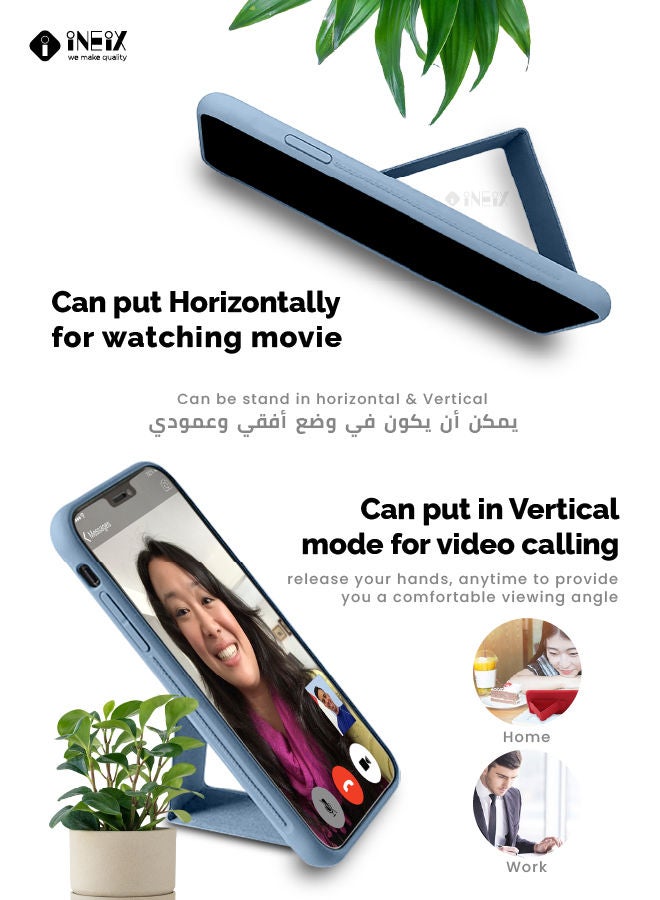 إينيكس جراب حماية 3 في 1 مغناطيسي ذو مسند للهاتف وسوار لأصابع اليد لهاتف هواوي ميت 40 برو ازرق سماوي - Image 3