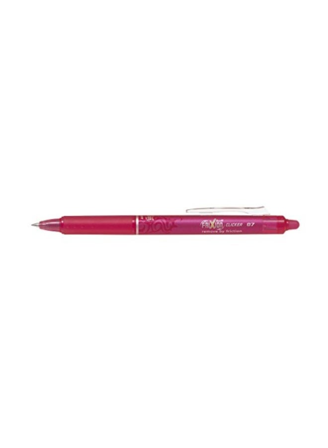 Pilot Frixion Erasable Press Pen, Pink, 0.7 mm, 12-Pen Pack