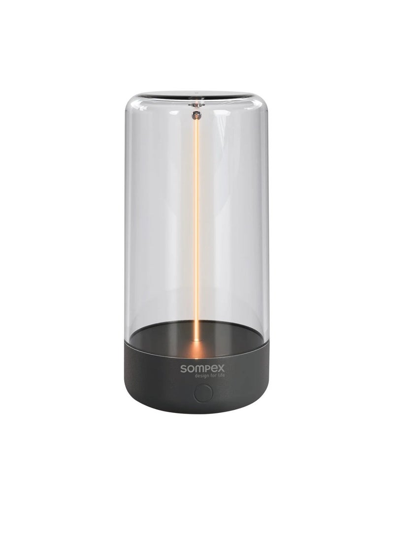 Sompex Pulse Compact Rechargeable Table Lamp | Sleek & Portable LED Light | IP54 (water-resistant) | Brightness memory function | Indoor & Outdoor Use | 3 warm light | 14.5 cm Height - Anthracite - Image 1