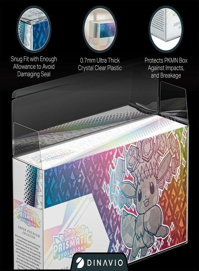 Dinavio Crafthouse 2 Pack Prismatic Evolutions SPC Plastic Protectors - 0.7mm Ultra Thick Display Protector - Compatible with Prismatic Evolutions Super Premium Collection Box (2 Pack) - Image 3