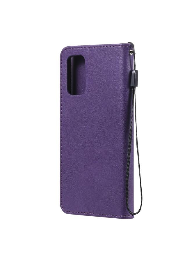 S-TOP Case For Samsung Galaxy A32 4G Solid Color Horizontal Flip Protective Leather Case with Holder & Card Slots & Wallet & Photo Frame & Lanyard - Image 3