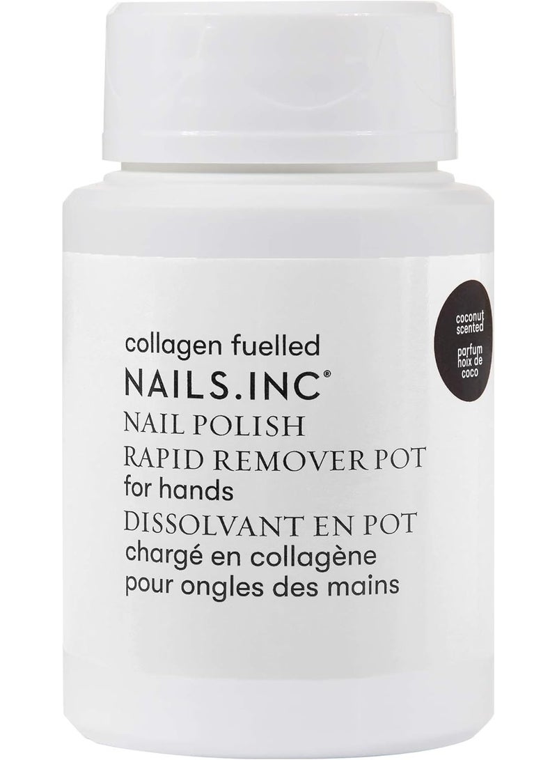 نايلز انك نيلز انك وعاء مزيل طلاء سريع مصنوع من الكولاجين لتعزيز القوة والنمو، معطر بجوز الهند، خال من الاسيتون، لم يتم اختباره على الحيوانات، نباتي