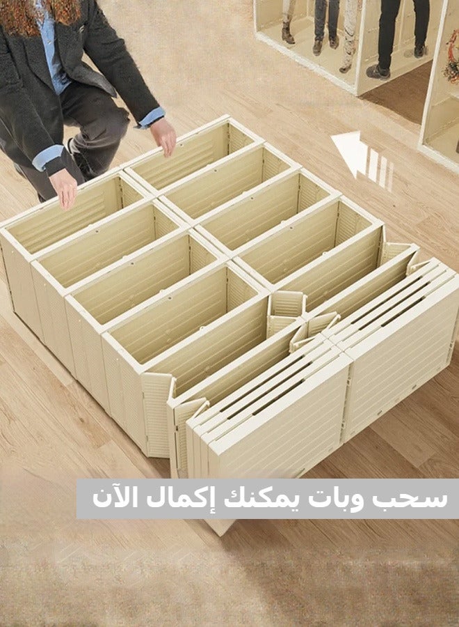 Generic Three-layer large-capacity foldable shoe rack, easy to assemble, with magnetic door, 3 layers - can hold 6 pairs of shoes.  - Image 5