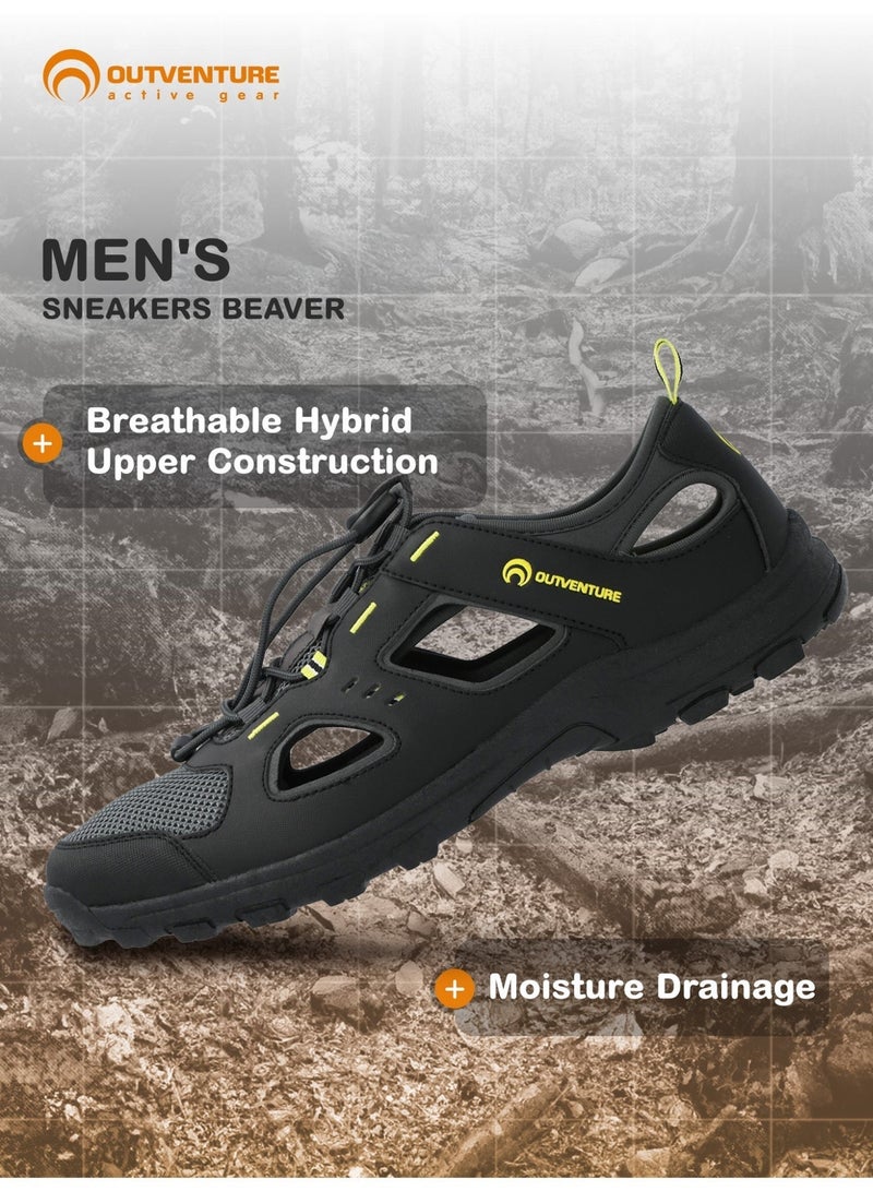 Outventure Men's Sneakers – Black Hybrid Outdoor Shoes with Ventilated Upper and High-Traction Sole - Image 2