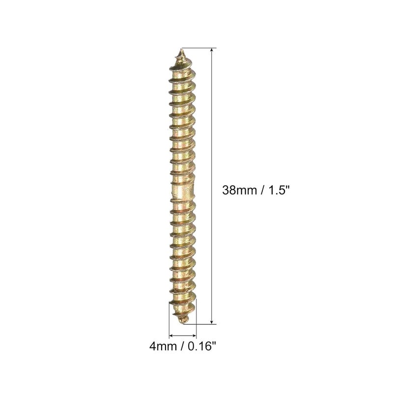 Double Ended Screws 50 Pcs 4x38mm Hanger Bolts For Wood Furniture Connecting And Fixing - Image 3