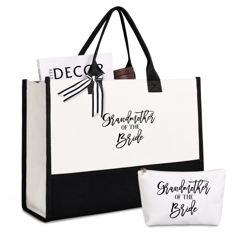 Lamyba Grandmother Tote Bag Bride Gifts Black and White