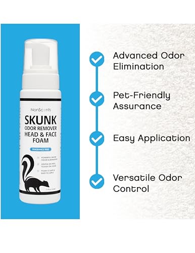 NonScents Skunk Odor Remover Head & Face Foam – Easily Eliminate Skunk Odor from Pets, Carpets, Clothing, Ready-to-Use for Dogs, Cats, Home, Carpet, Car, Clothes - Fragrance Free Freshener - Image 3