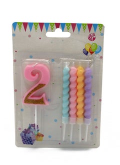 co arma Birthday candles set, 50 pieces, complete from zero to 9, the package consists of 4 candles and a number  - Image 5