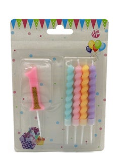 co arma Birthday candles set, 50 pieces, complete from zero to 9, the package consists of 4 candles and a number  - Image 4